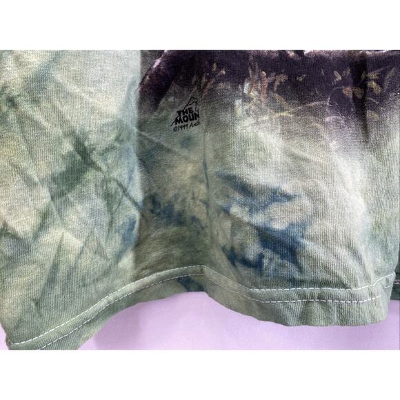Green Tie Dyed Graphic Two Giraffes in the Tree Tops T-shirt Men’s Size XL 46-48 - Picture 3 of 6